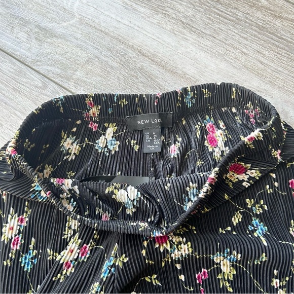 New Look Floral Culotte-style Wide Leg Pleated Cropped Pants Made in UK - Picture 11 of 13